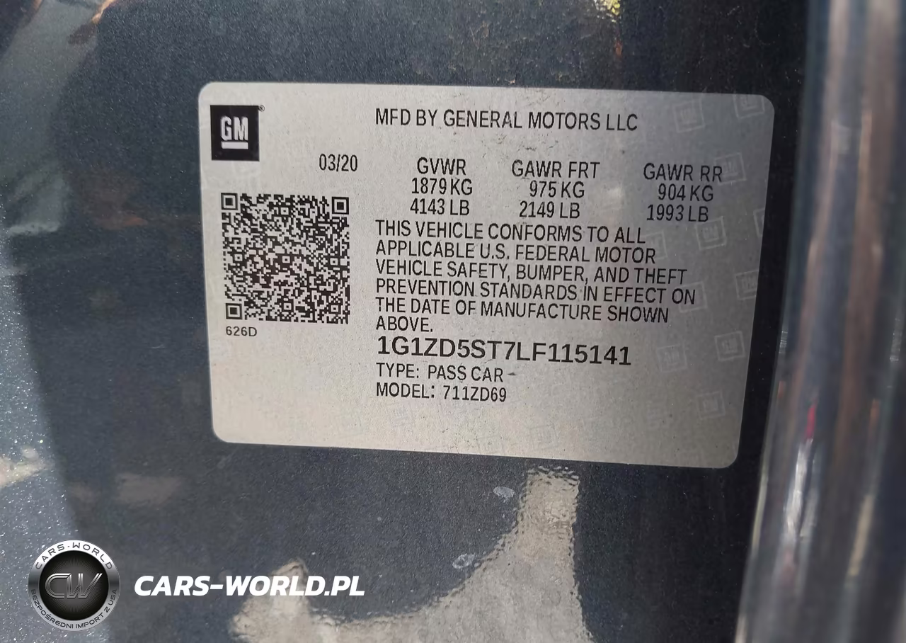 2020 Chevrolet Malibu Fwd Lt VIN:1G1ZD5ST7LF115141 - 9