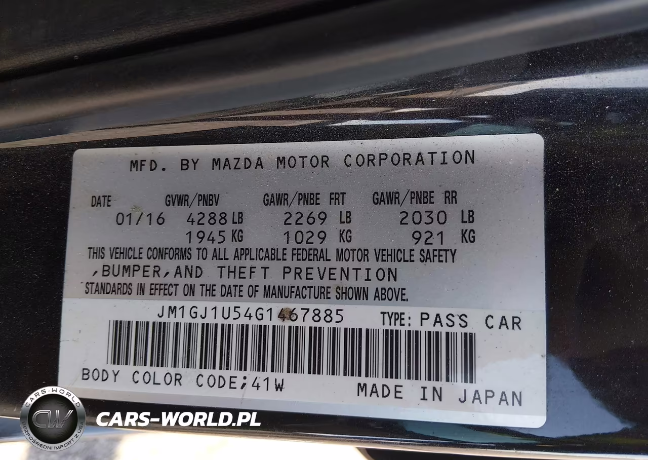 2016 Mazda 6 Sport VIN:JM1GJ1U54G1467885 - 9