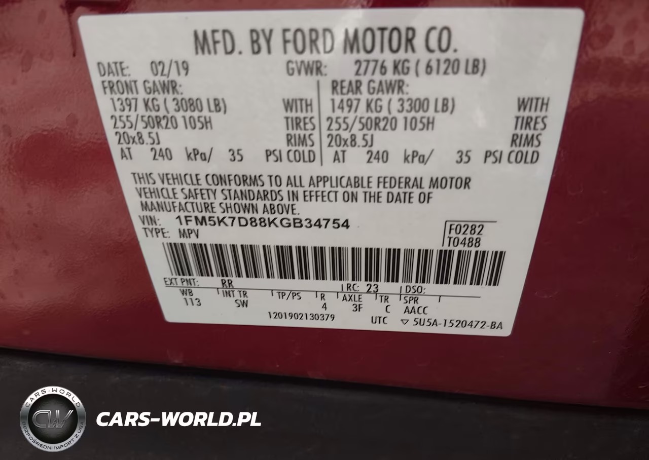 2019 Ford Explorer Xlt VIN:1FM5K7D88KGB34754 - 9