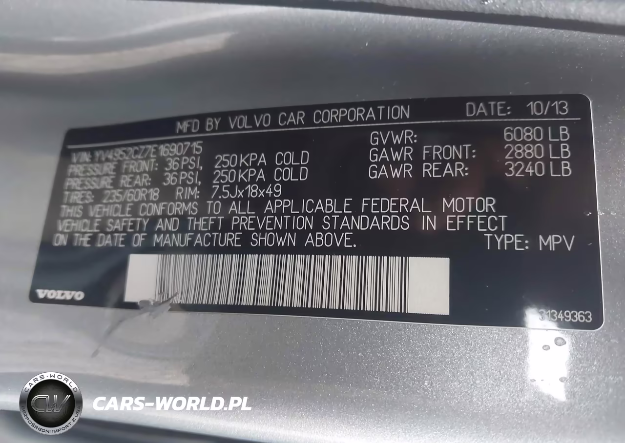 2014 Volvo Xc90 3.2 VIN:YV4952CZ7E1690715 - 9