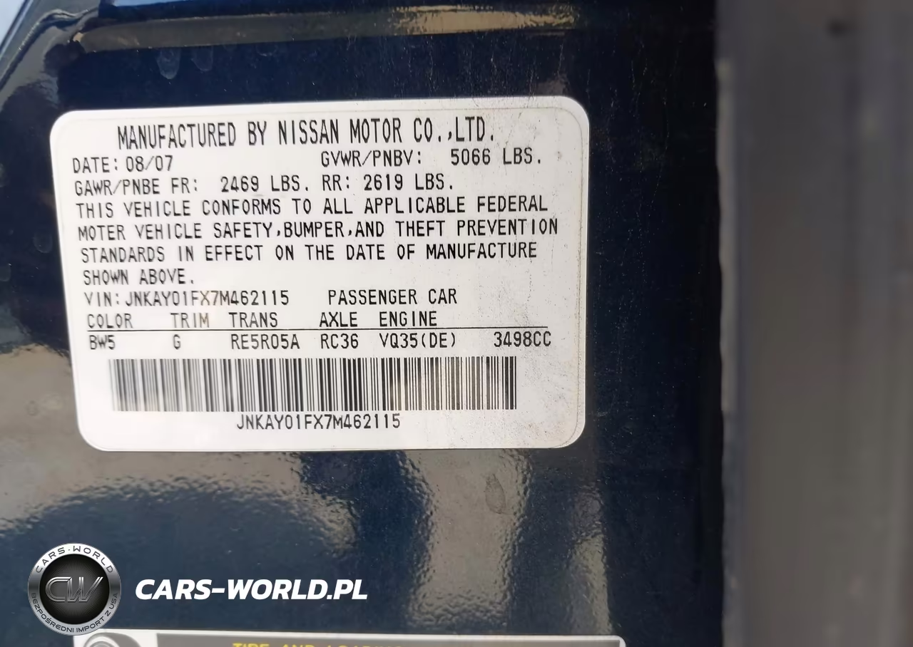 2007 Infiniti M35X VIN:JNKAY01FX7M462115 - 9