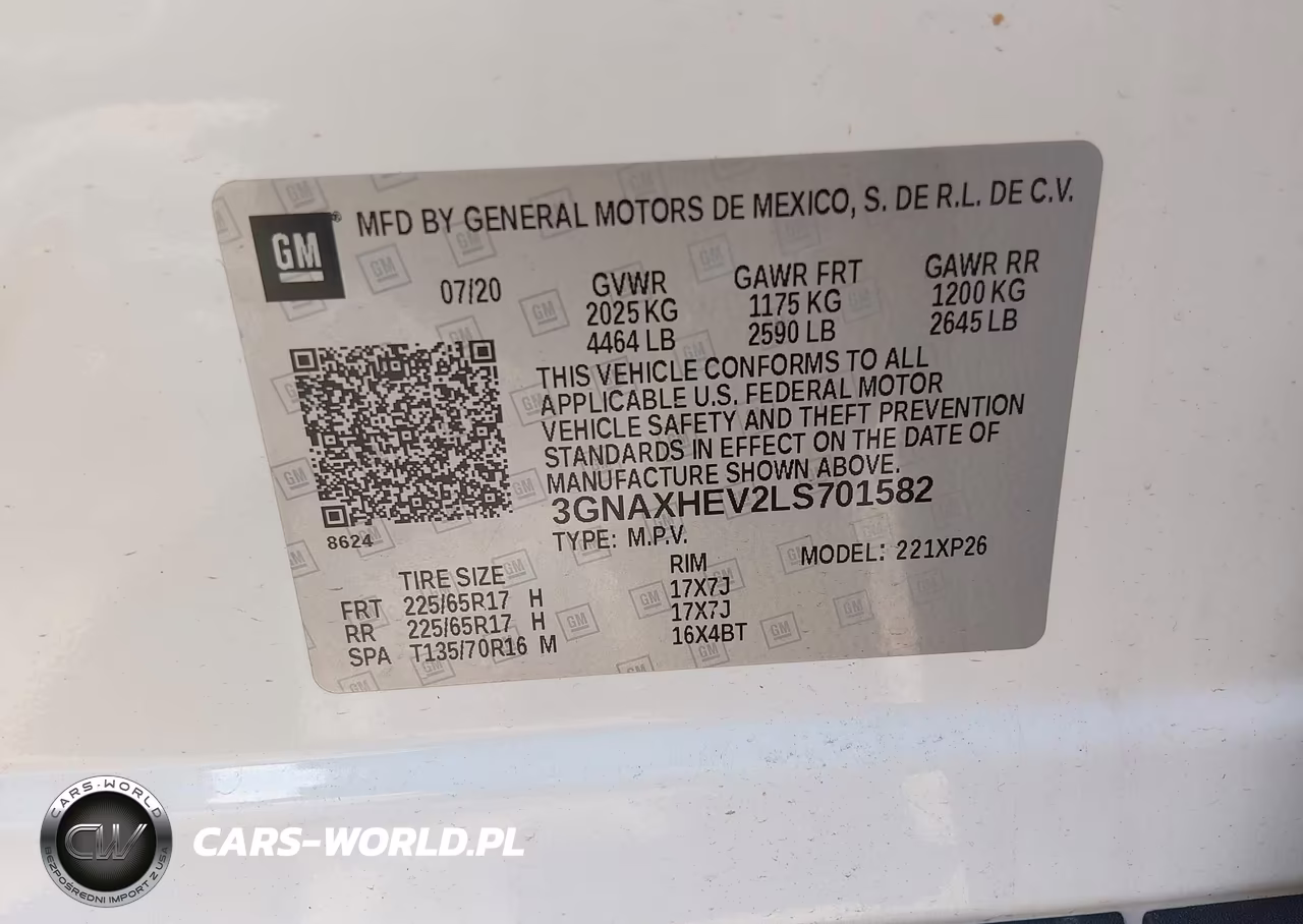 2020 Chevrolet Equinox Fwd Ls VIN:3GNAXHEV2LS701582 - 9