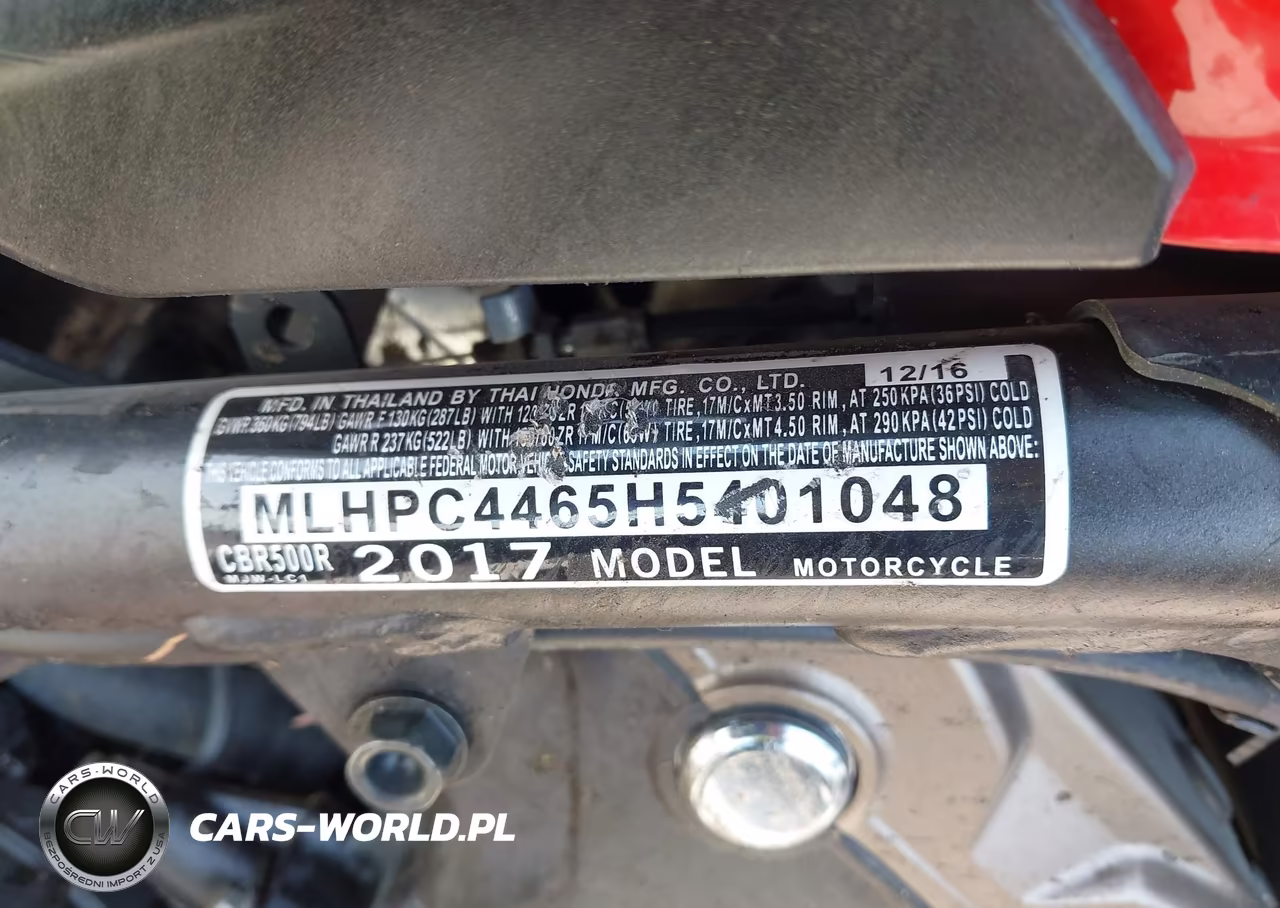 2017 Honda Cbr500 R VIN:MLHPC4465H5401048 - 10