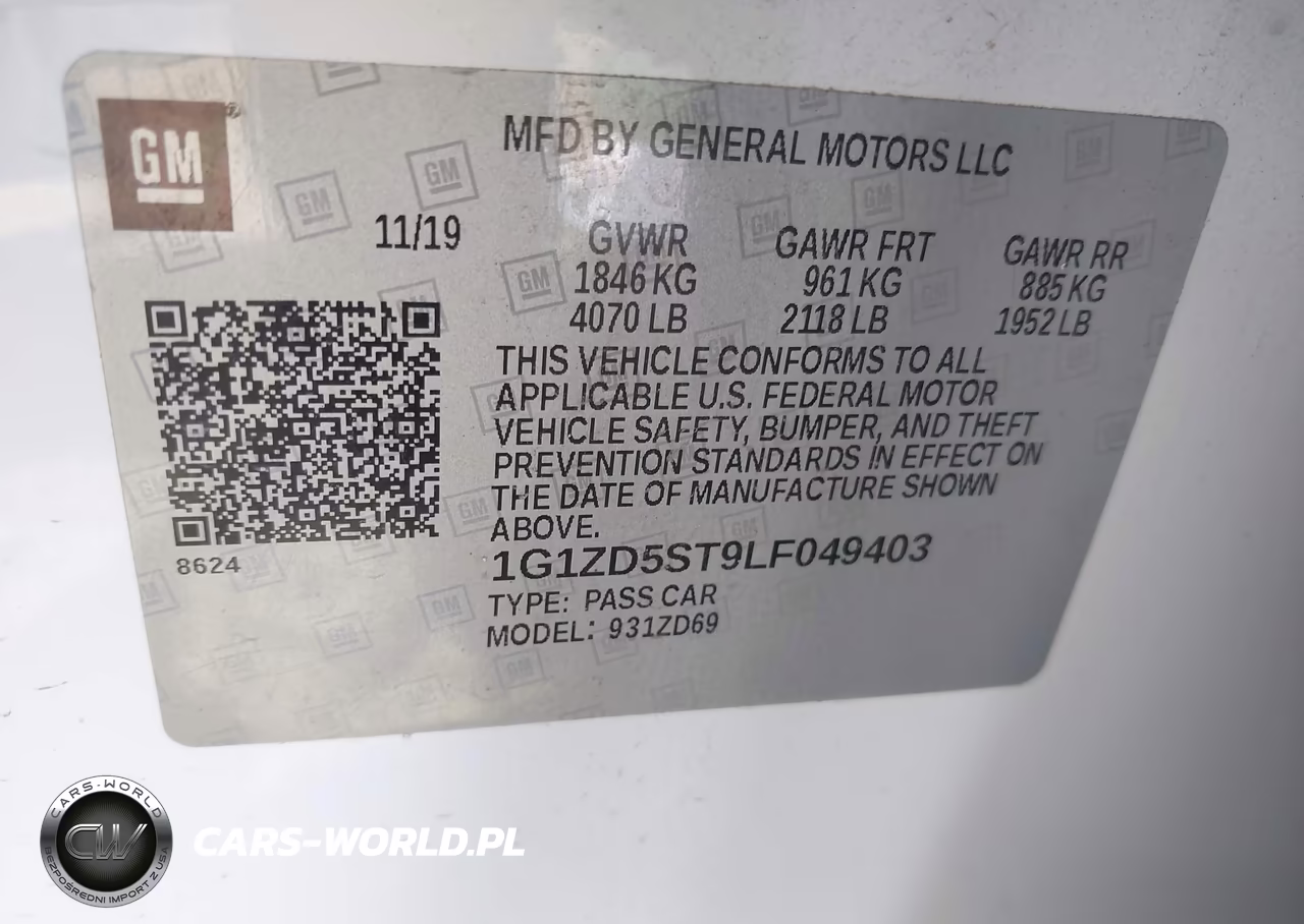 2020 Chevrolet Malibu Fwd Lt VIN:1G1ZD5ST9LF049403 - 9