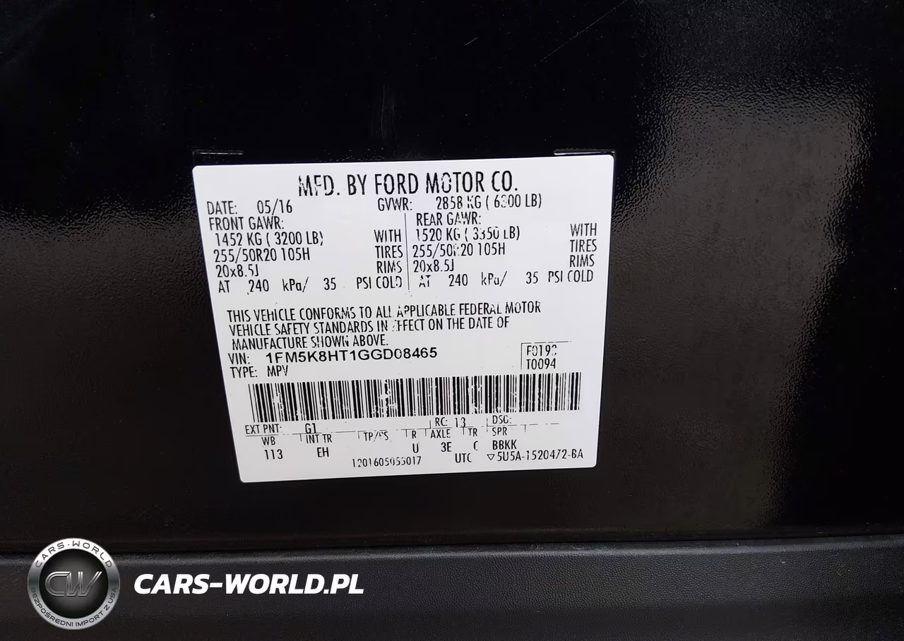 2016 Ford Explorer Platinum VIN:1FM5K8HT1GGD08465 - 9