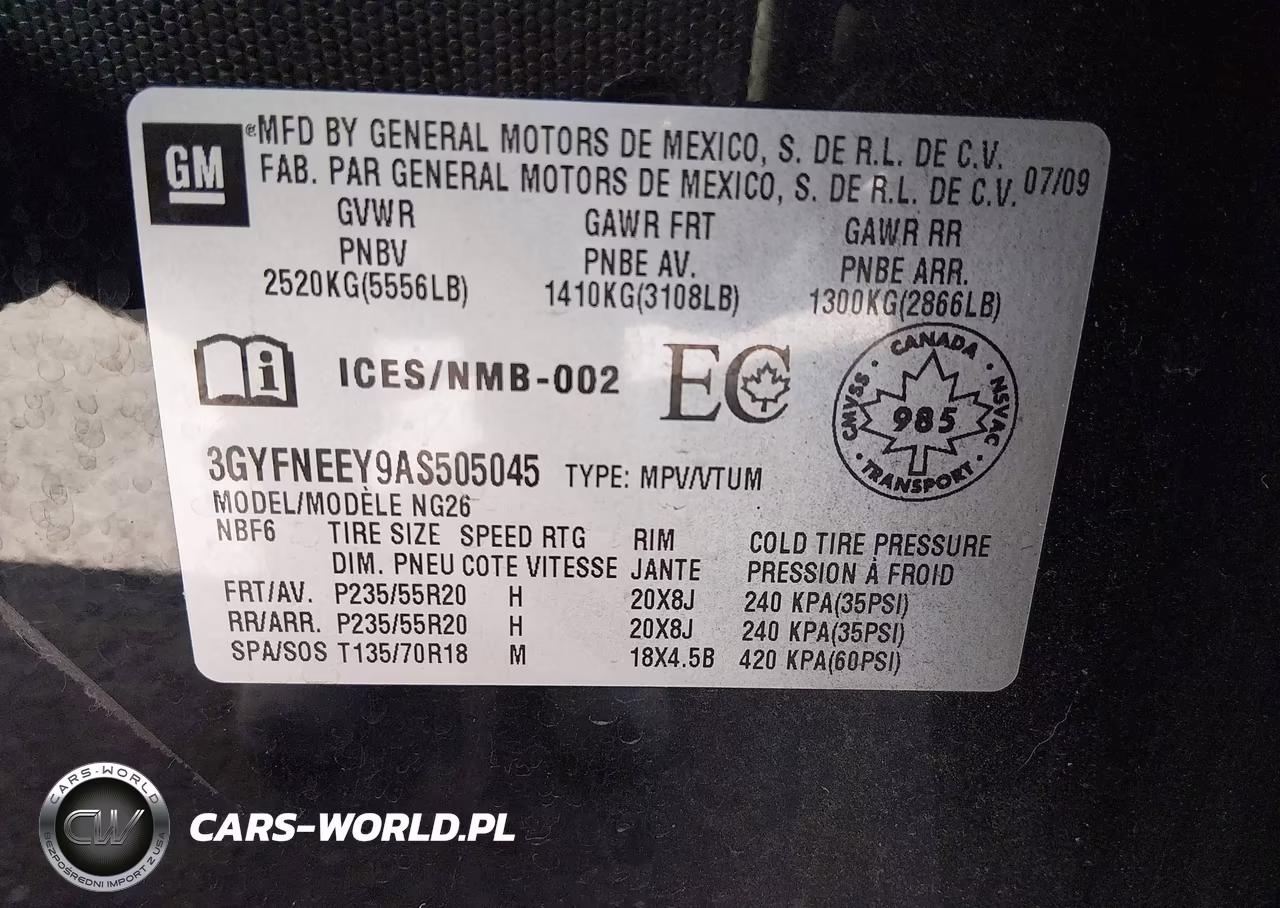 2010 Cadillac Srx Performance Collection VIN:3GYFNEEY9AS505045 - 9