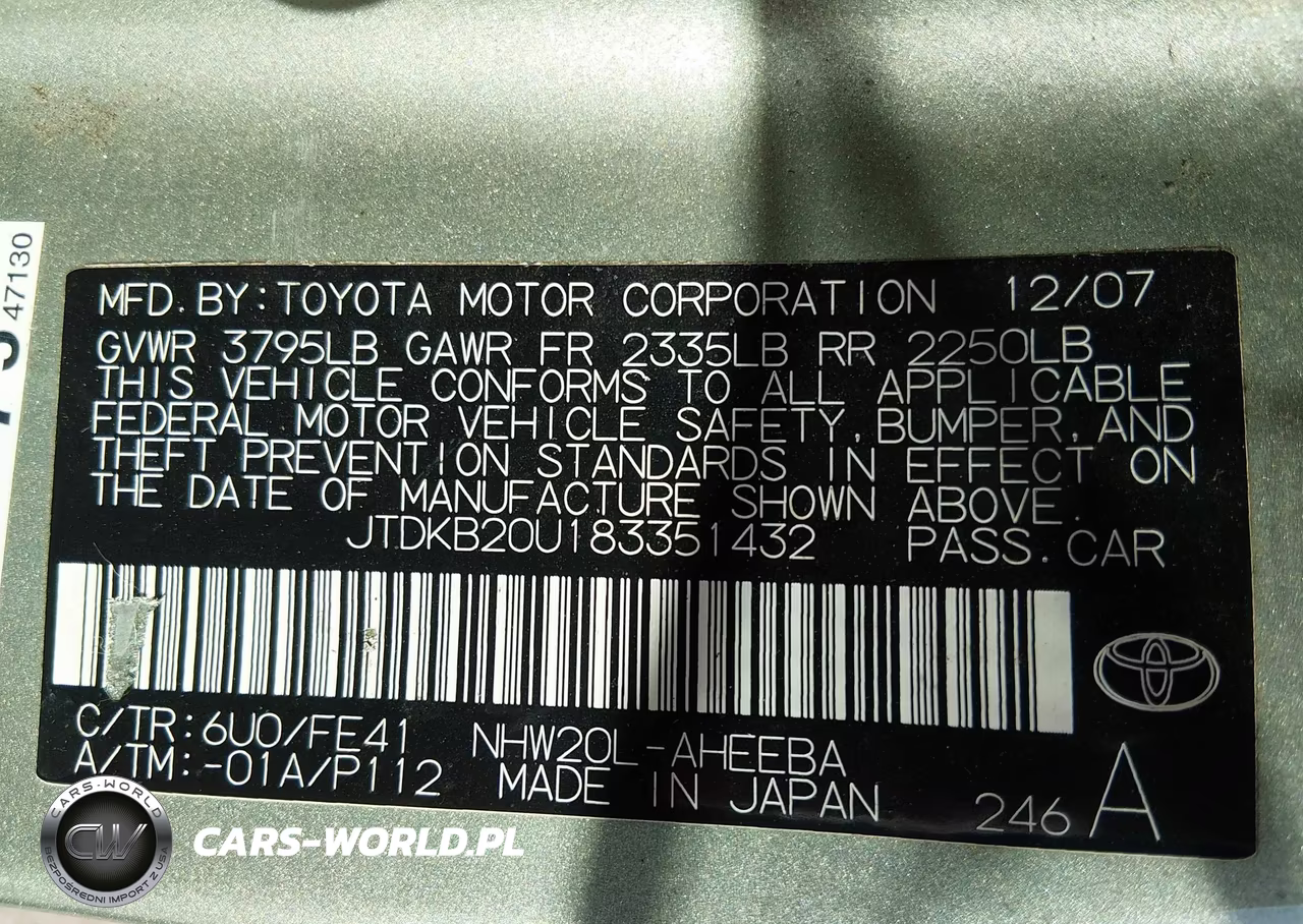 2008 Toyota Prius VIN:JTDKB20U183351432 - 9