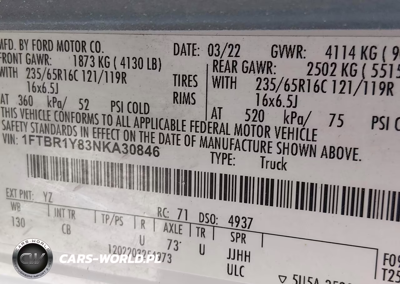 2022 Ford Transit-250 VIN:1FTBR1Y83NKA30846 - 9