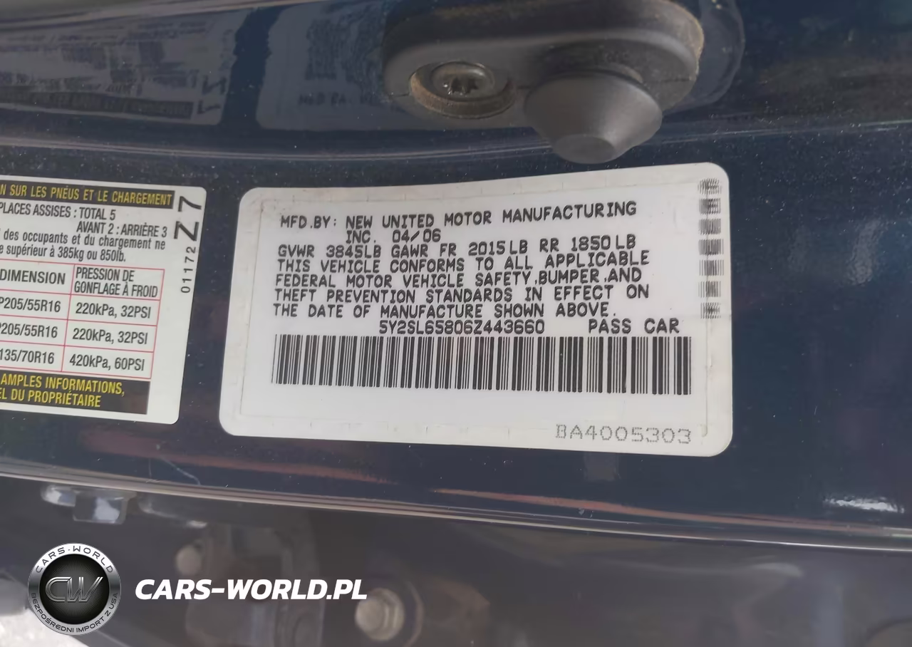 2006 Pontiac Vibe VIN:5Y2SL65806Z443660 - 9