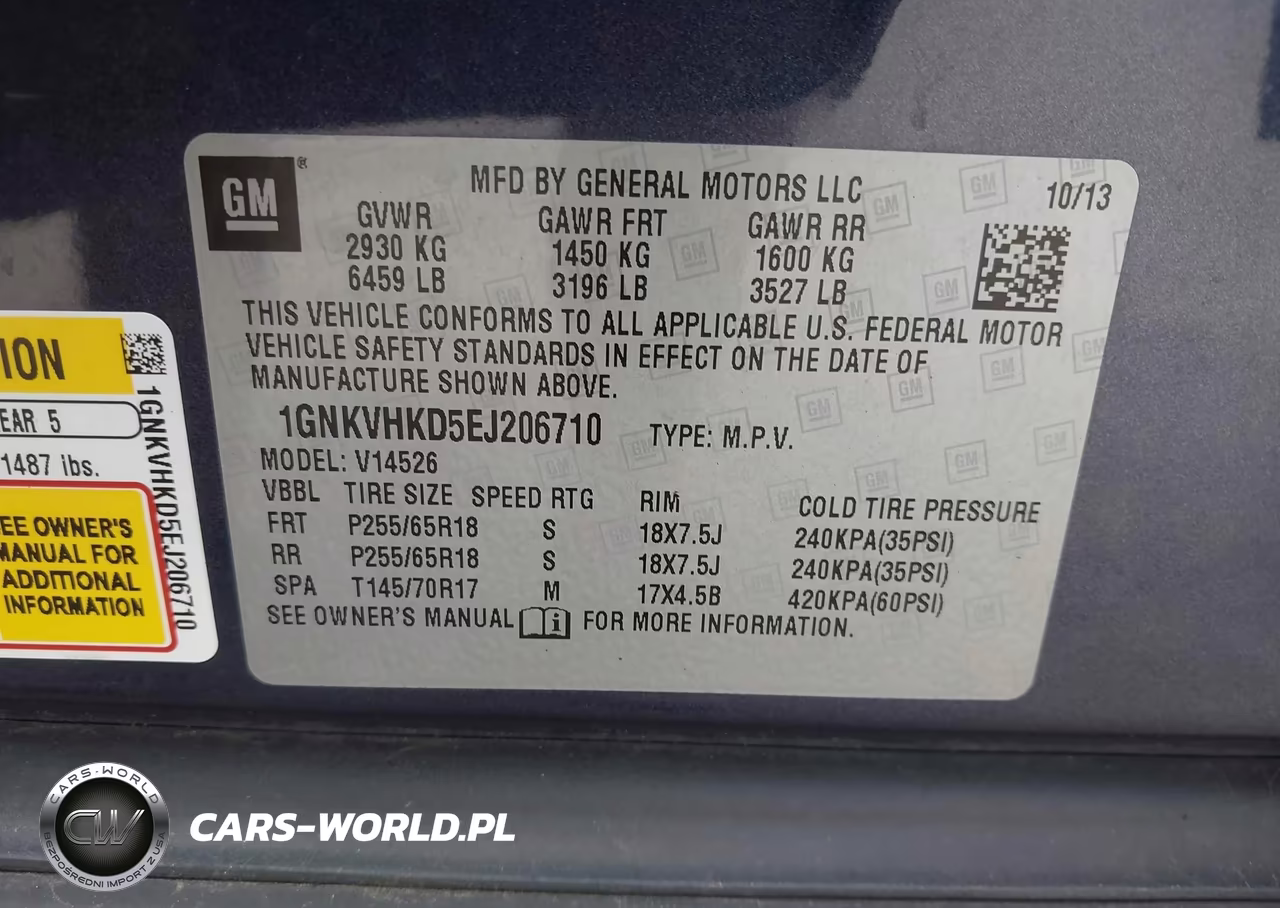 2014 Chevrolet Traverse 2Lt VIN:1GNKVHKD5EJ206710 - 9
