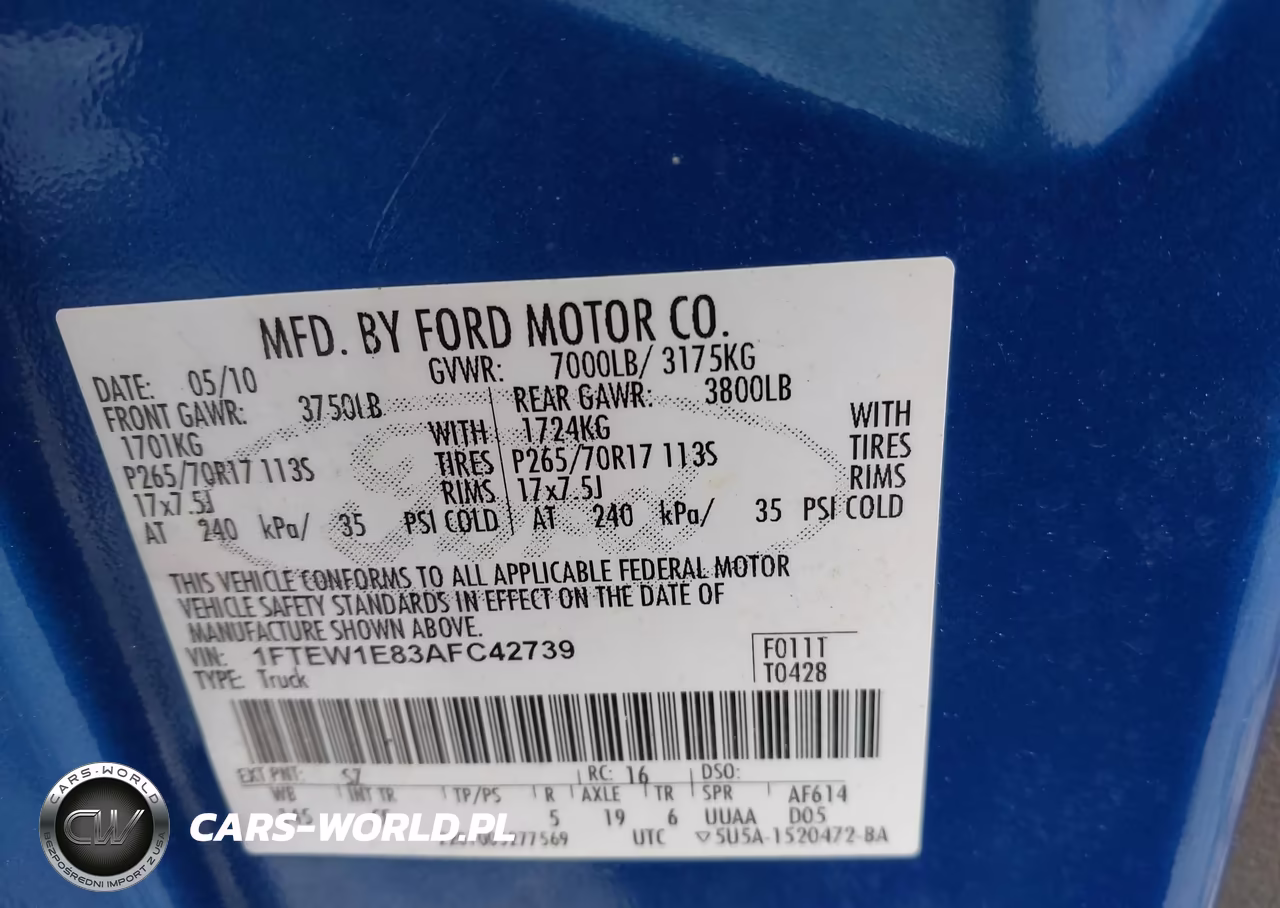 2010 Ford F-150 Xl-Xlt VIN:1FTEW1E83AFC42739 - 9