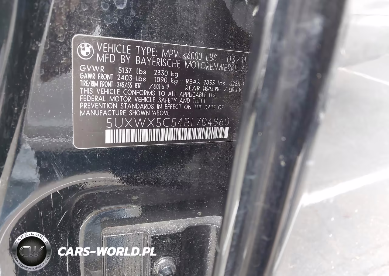 2011 BMW X3 xDrive28I VIN:5UXWX5C54BL704860 - 9