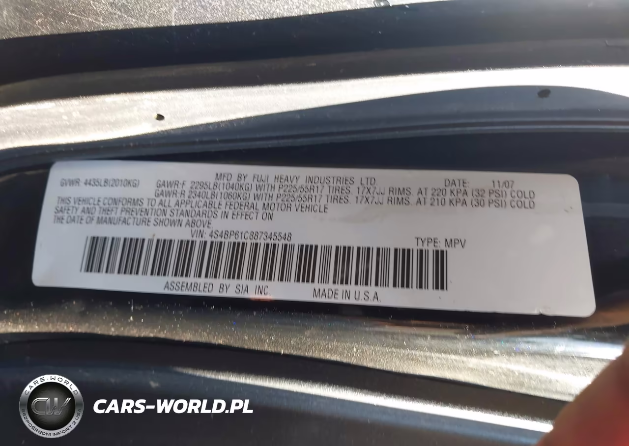 2008 Subaru Outback 2.5I-2.5I L.l. Bean Edition VIN:4S4BP61C887345548 - 9