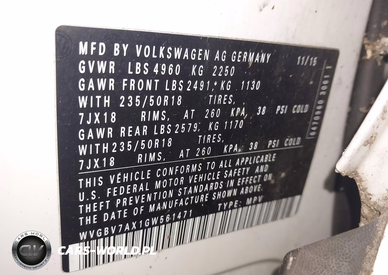 2016 Volkswagen Tiguan Se VIN:WVGBV7AX1GW561471 - 9