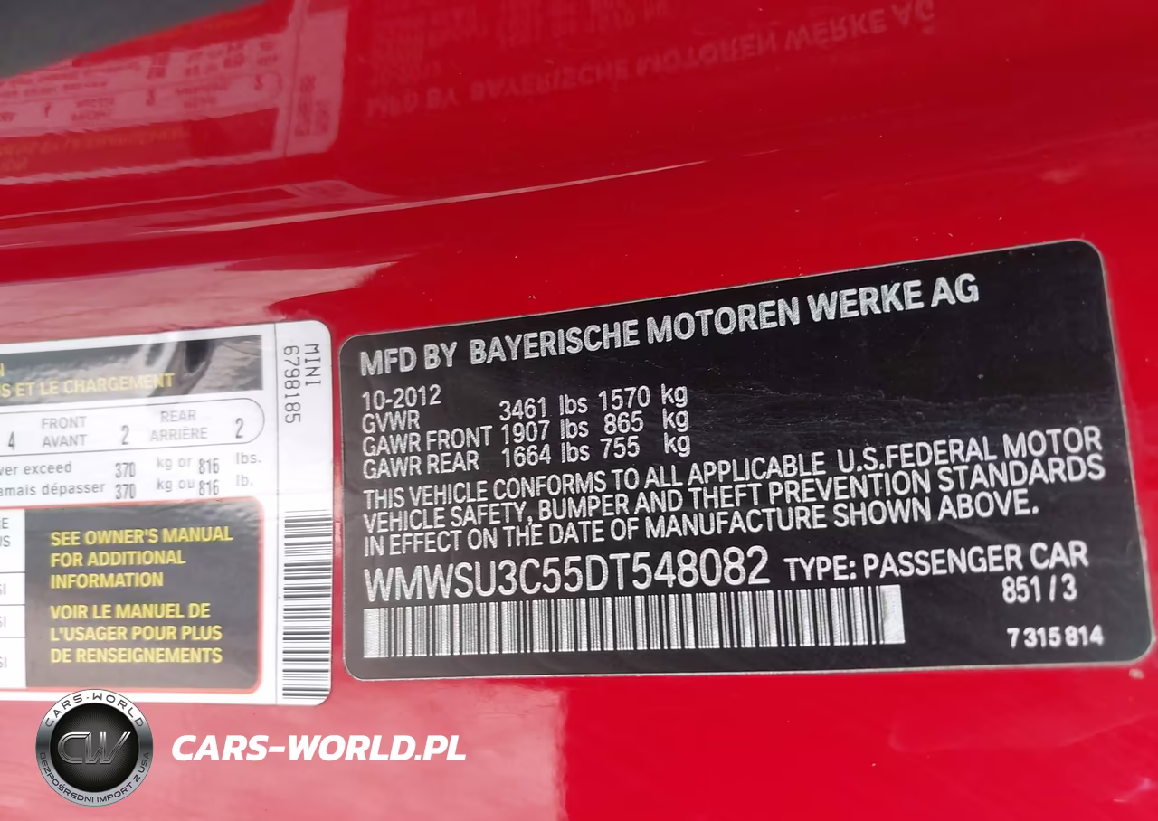 2013 Mini Hardtop Cooper VIN:WMWSU3C55DT548082 - 9