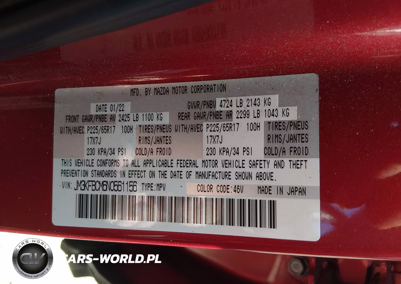 2022 Mazda Cx-5 2.5 S Preferred VIN:JM3KFBCM6N0561156 - 9