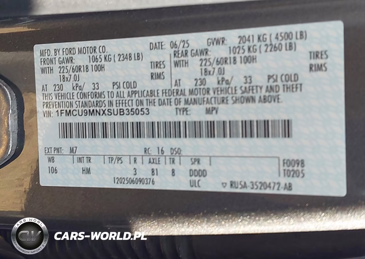 2025 Ford Escape St-Line VIN:1FMCU9MNXSUB35053 - 9