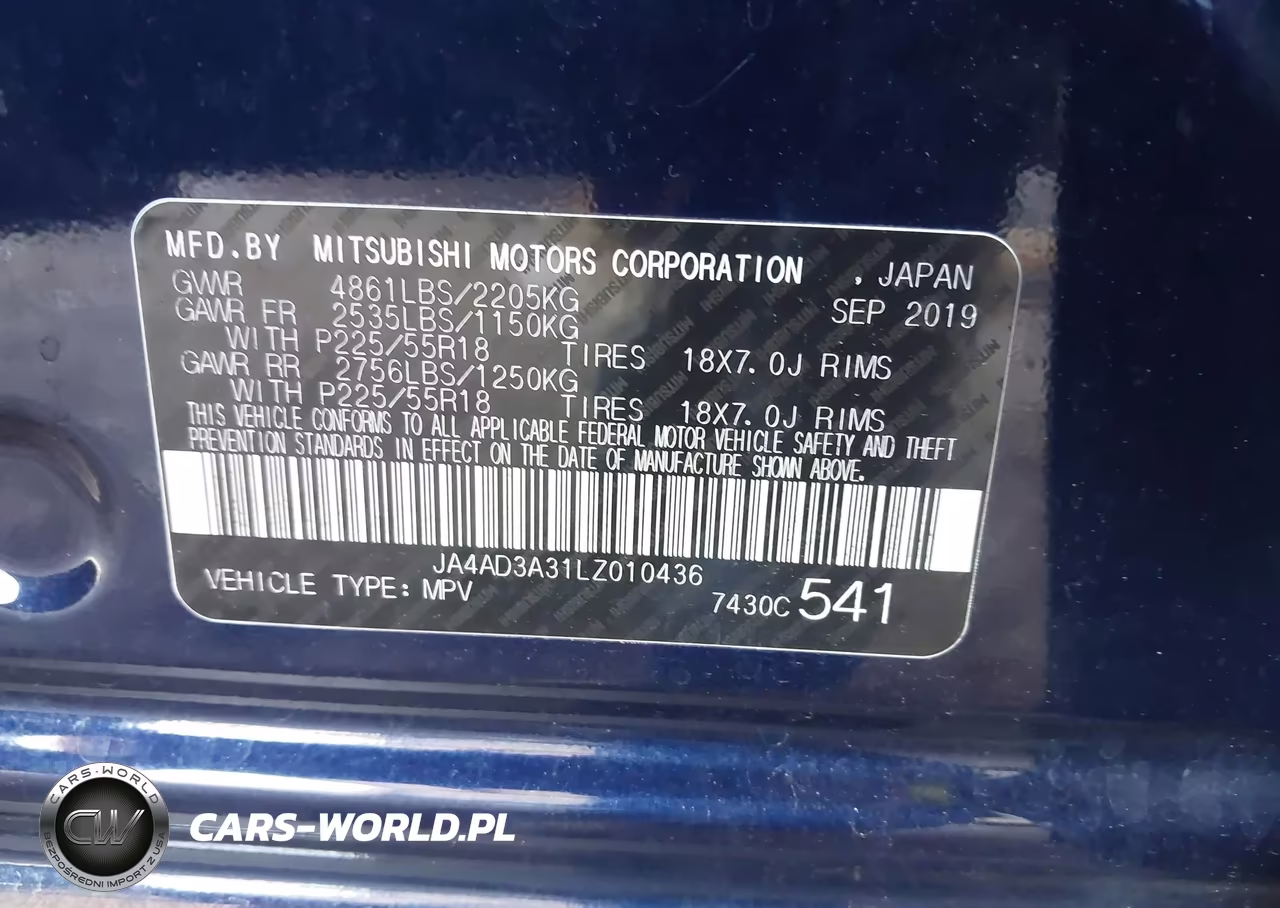 2020 Mitsubishi Outlander Se 2.4 VIN:JA4AD3A31LZ010436 - 9