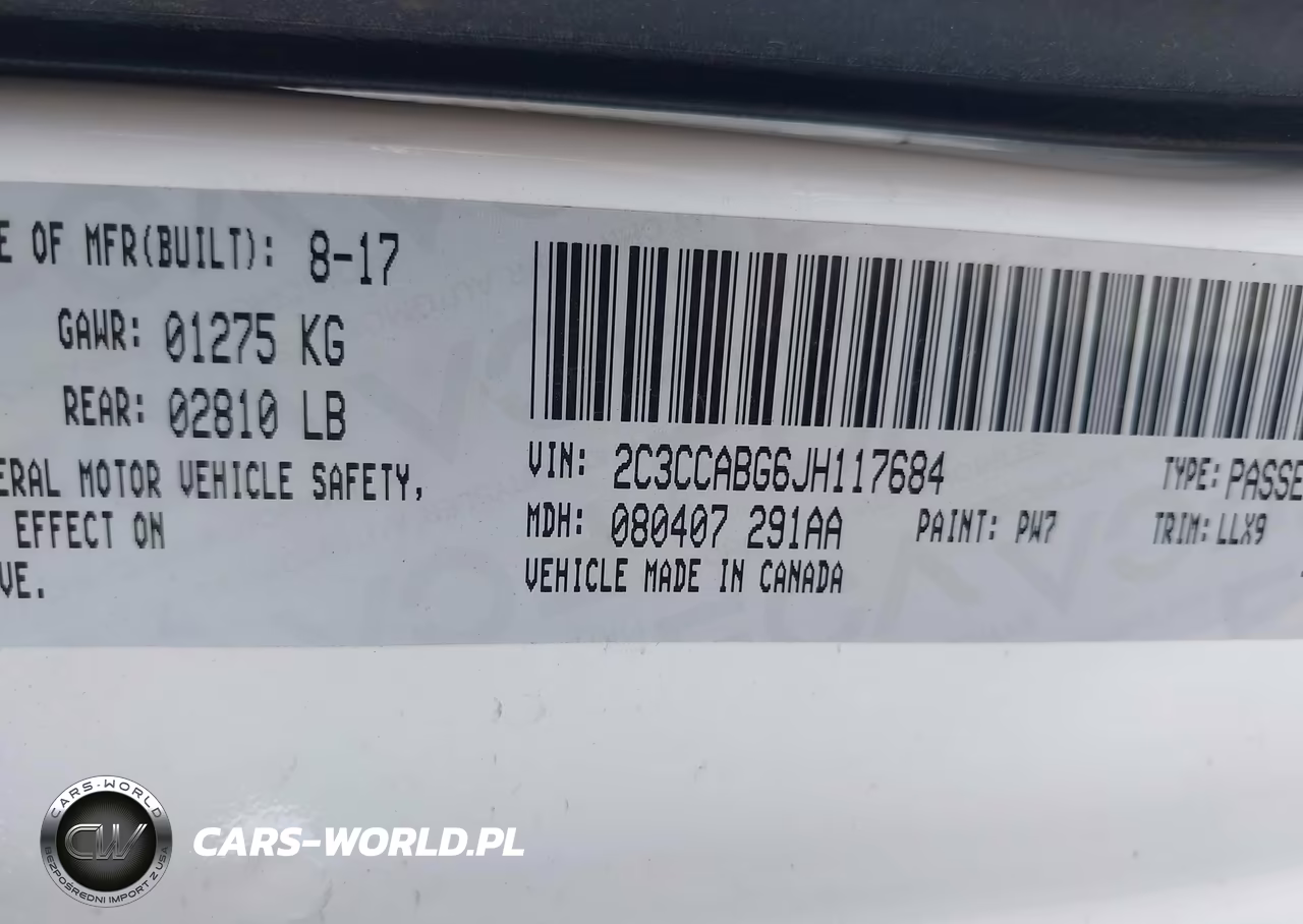 2018 Chrysler 300 VIN:2C3CCABG6JH117684 - 9