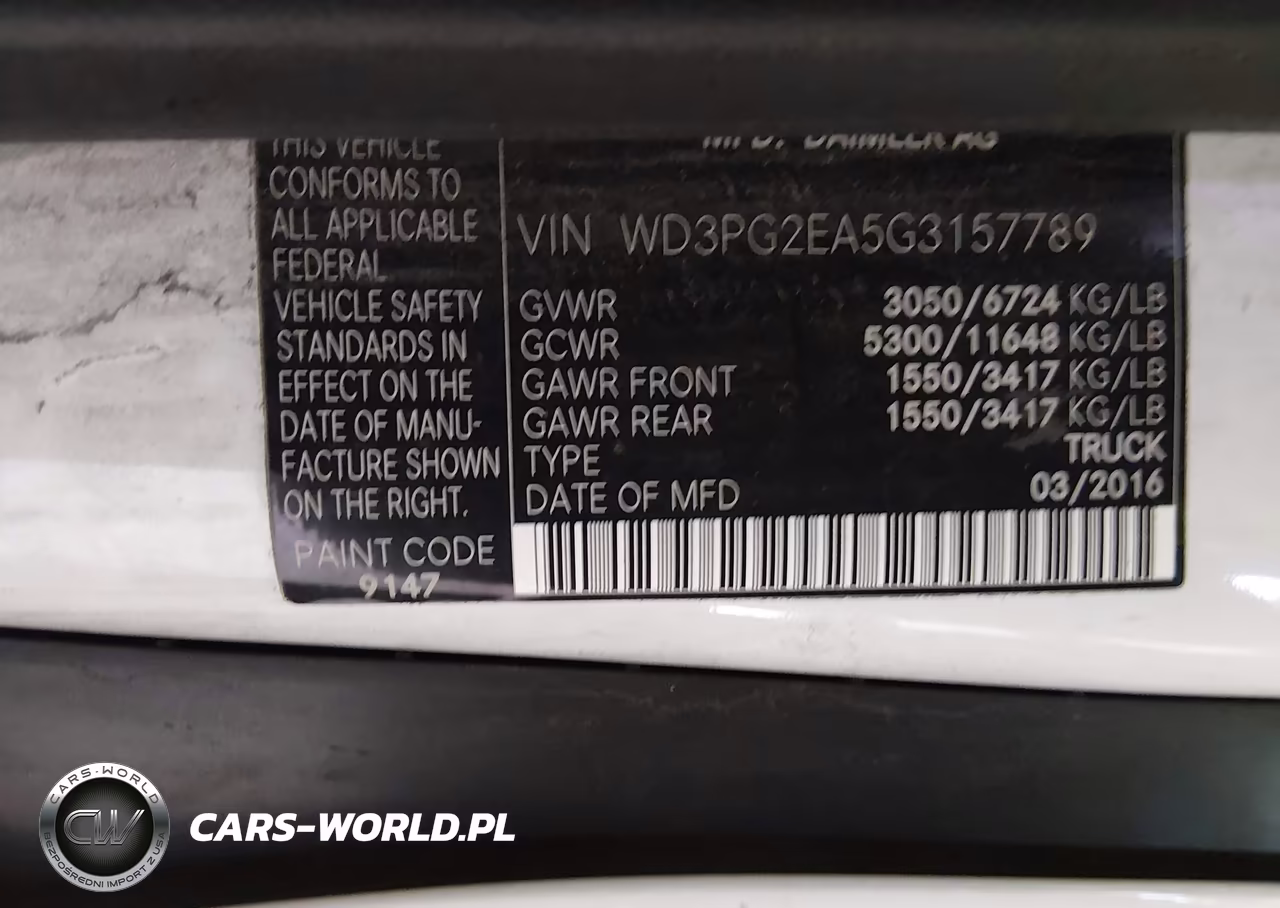 2016 Mercedes-Benz Metris VIN:WD3PG2EA5G3157789 - 9