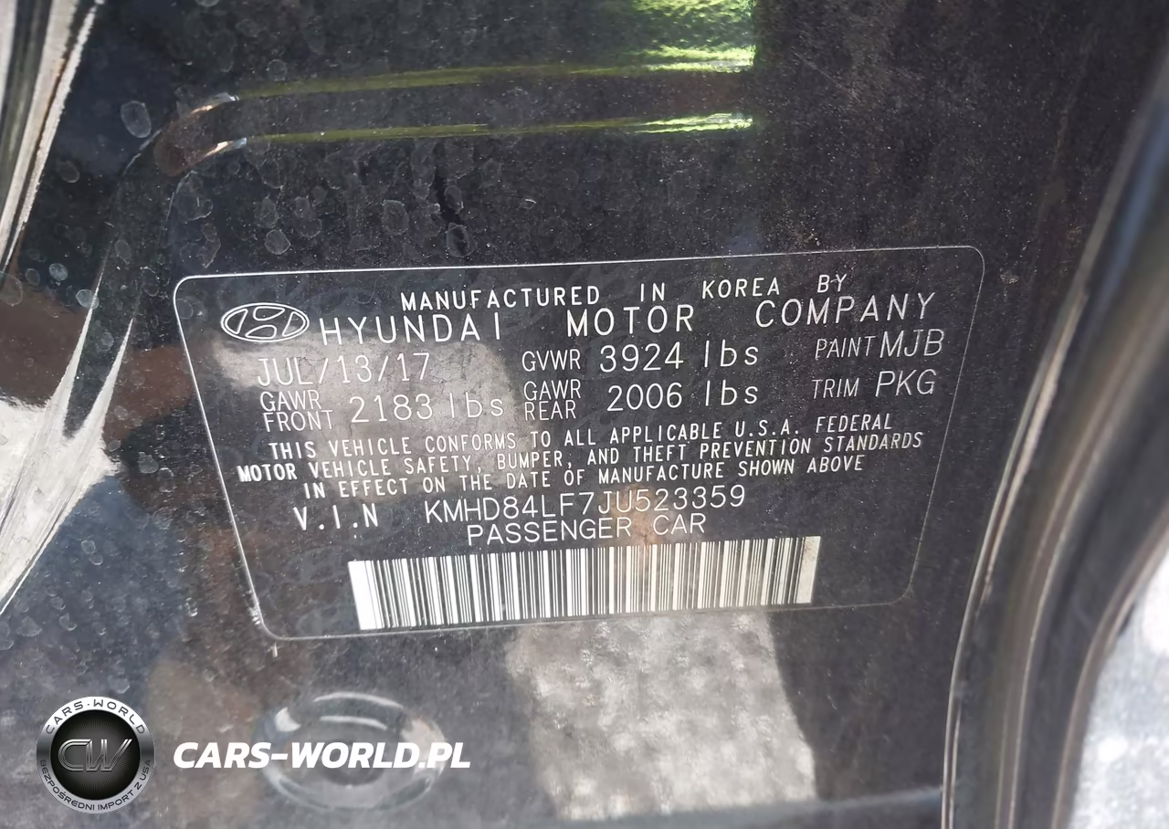 2018 Hyundai Elantra Value Edition VIN:KMHD84LF7JU523359 - 9