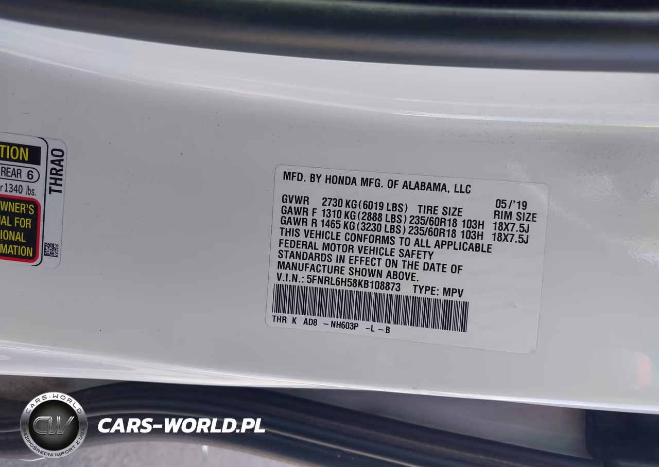 2019 Honda Odyssey Ex VIN:5FNRL6H58KB108873 - 9