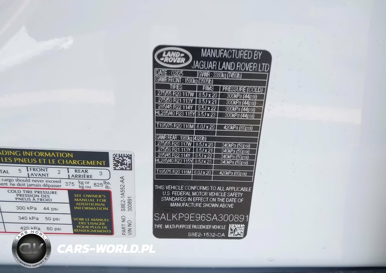 2025 Land Rover Range Rover P530 Se VIN:SALKP9E96SA300891 - 9