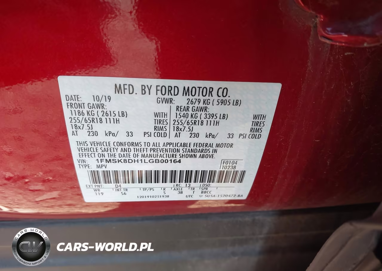2020 Ford Explorer Xlt VIN:1FMSK8DH1LGB00164 - 9