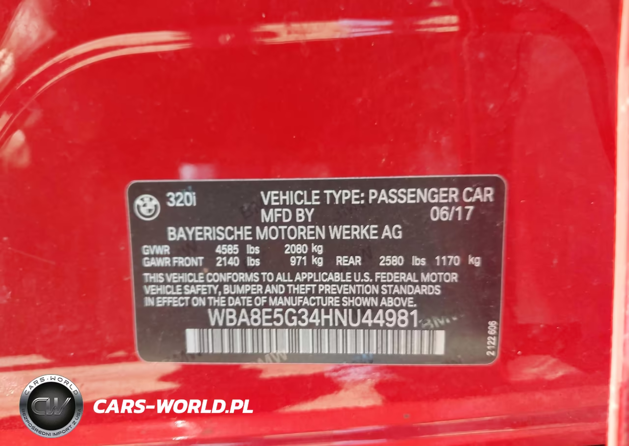 2017 BMW 320I xDrive VIN:WBA8E5G34HNU44981 - 9