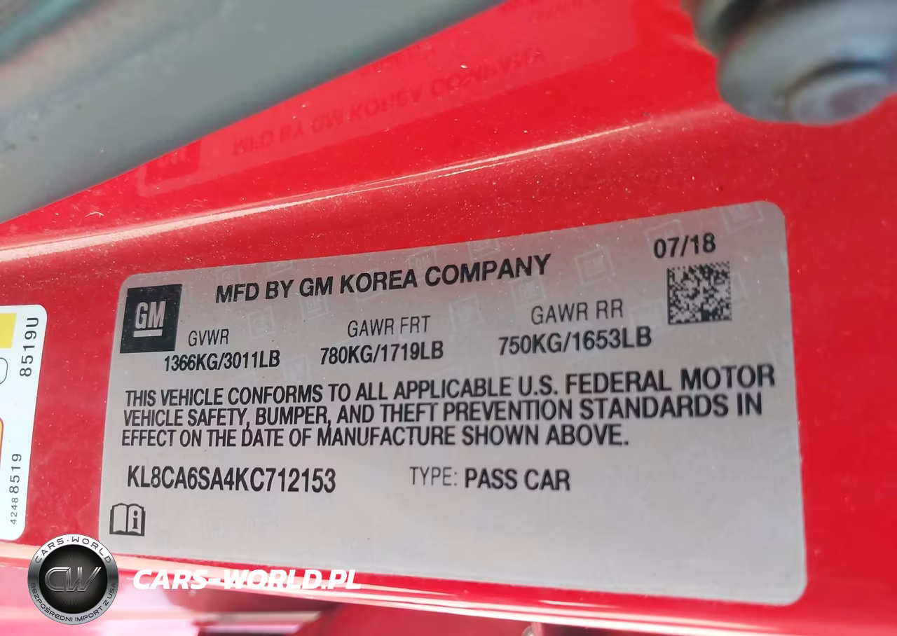 2019 Chevrolet Spark Ls Manual VIN:KL8CA6SA4KC712153 - 9
