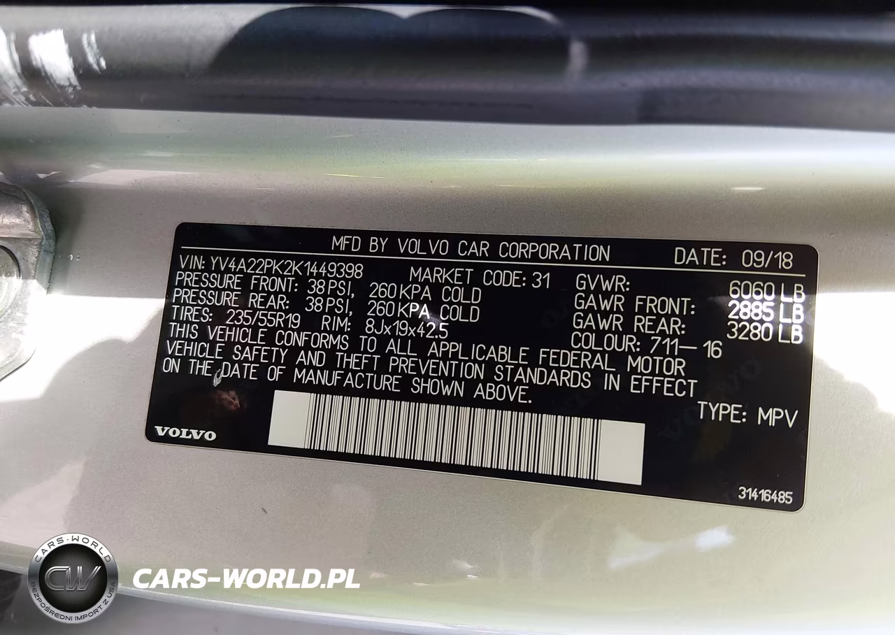 2019 Volvo Xc90 T6 Momentum VIN:YV4A22PK2K1449398 - 9