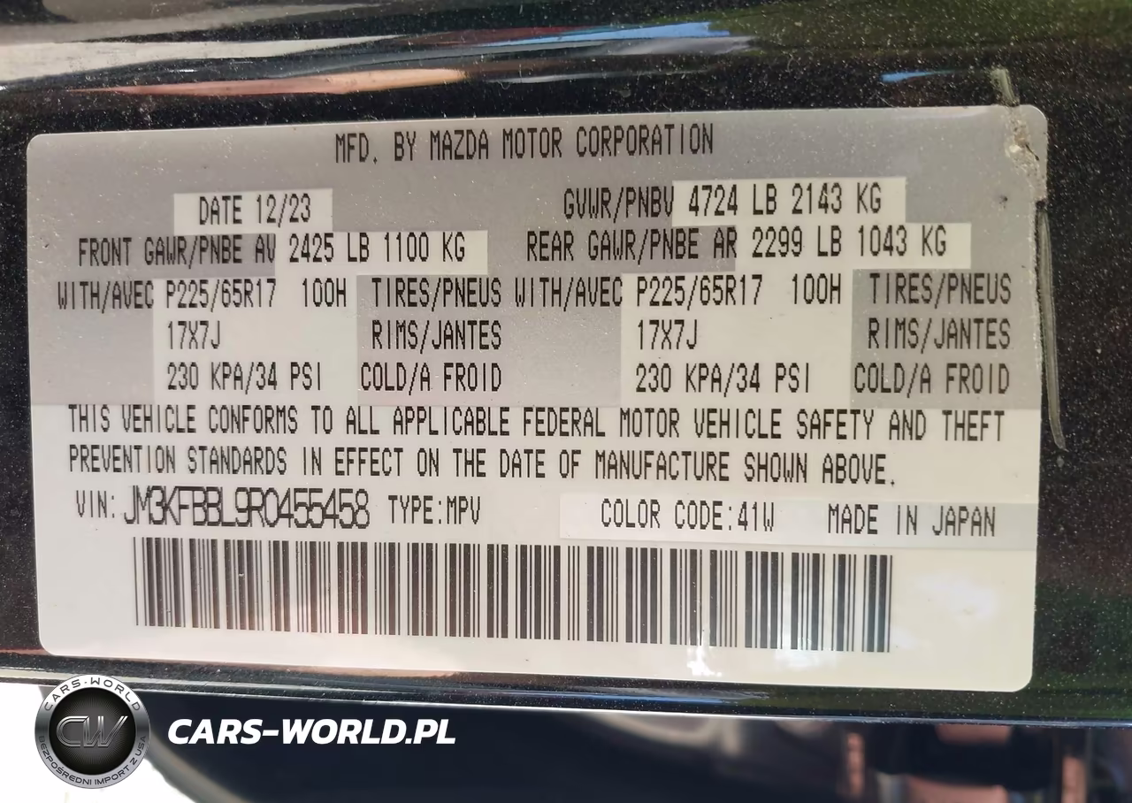 2024 Mazda Cx-5 2.5 S Select VIN:JM3KFBBL9R0455458 - 9