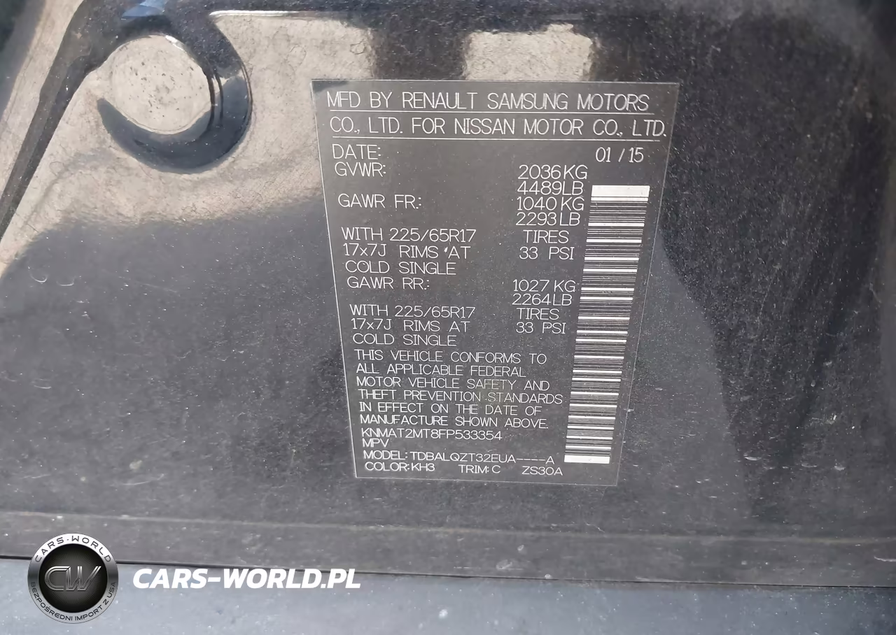 2015 Nissan Rogue Sv VIN:KNMAT2MT8FP533354 - 9