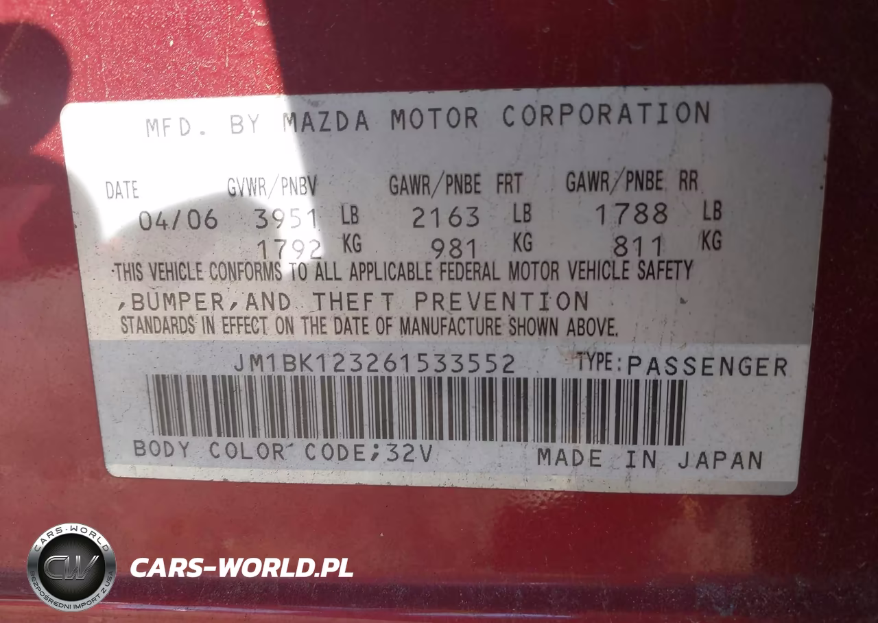 2006 Mazda Mazda3 S VIN:JM1BK123261533552 - 9