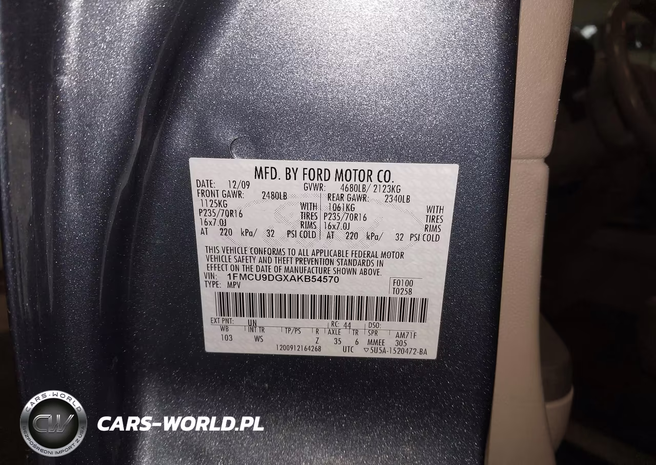 2010 Ford Escape Xlt VIN:1FMCU9DGXAKB54570 - 9