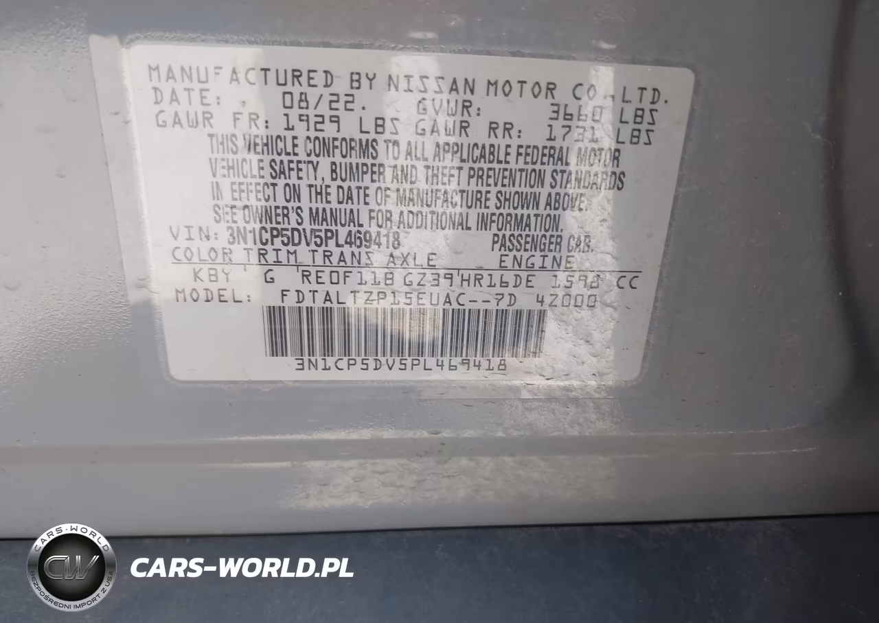 2023 Nissan Kicks Sr Xtronic Cvt VIN:3N1CP5DV5PL469418 - 9