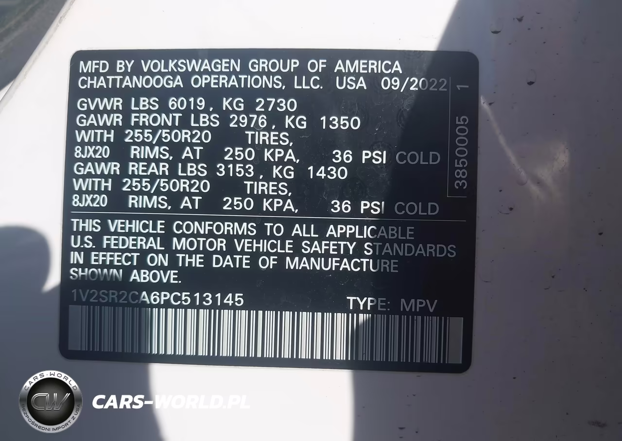 2023 Volkswagen Atlas 3.6L V6 Sel R-Line Black VIN:1V2SR2CA6PC513145 - 9