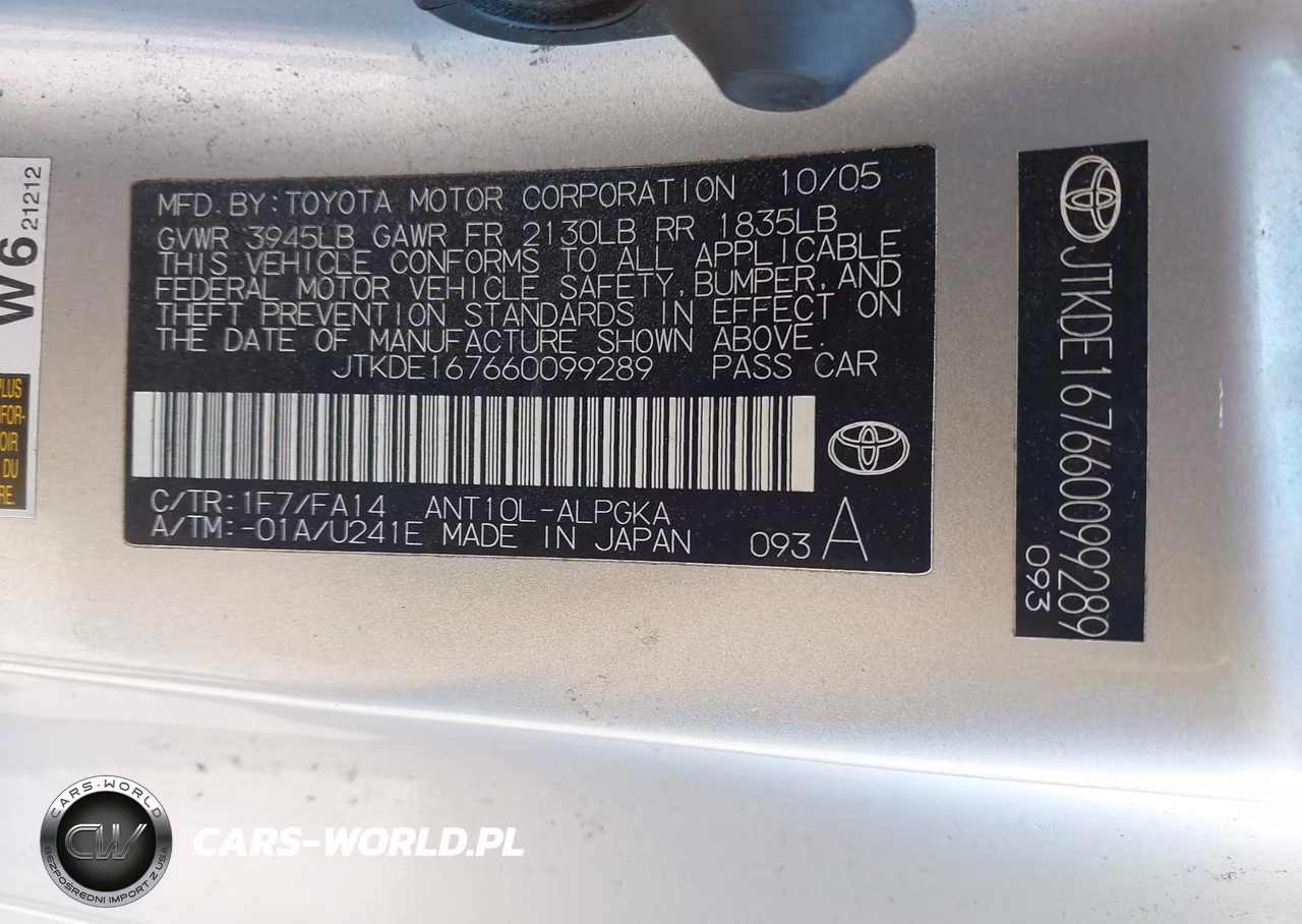 2006 Scion Tc VIN:JTKDE167660099289 - 9