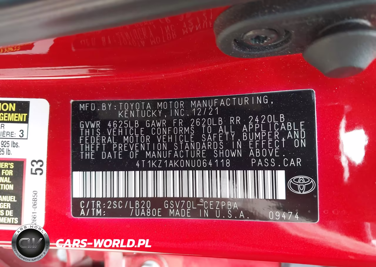 2022 Toyota Camry Xse V6 VIN:4T1KZ1AK0NU064118 - 9