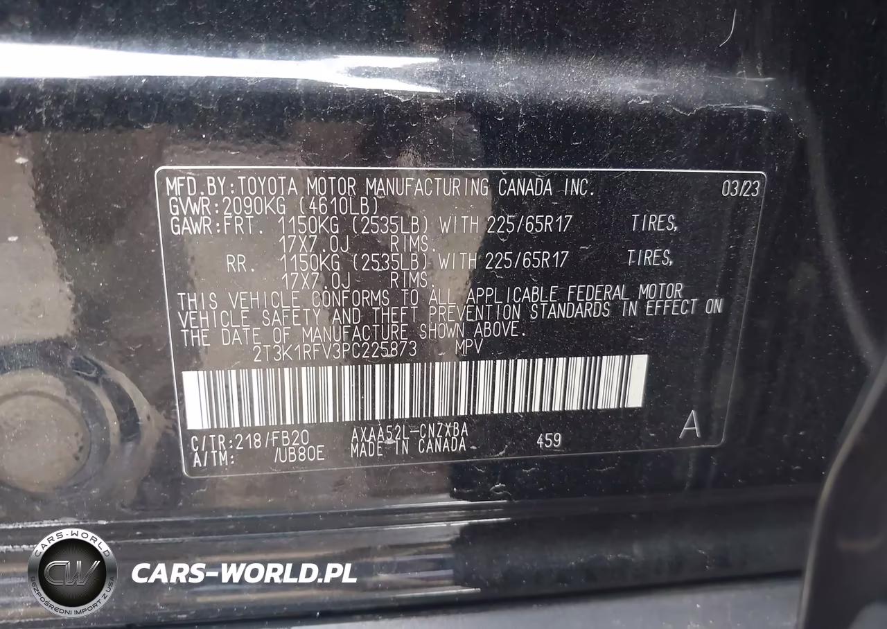 2023 Toyota Rav4 Le VIN:2T3K1RFV3PC225873 - 9