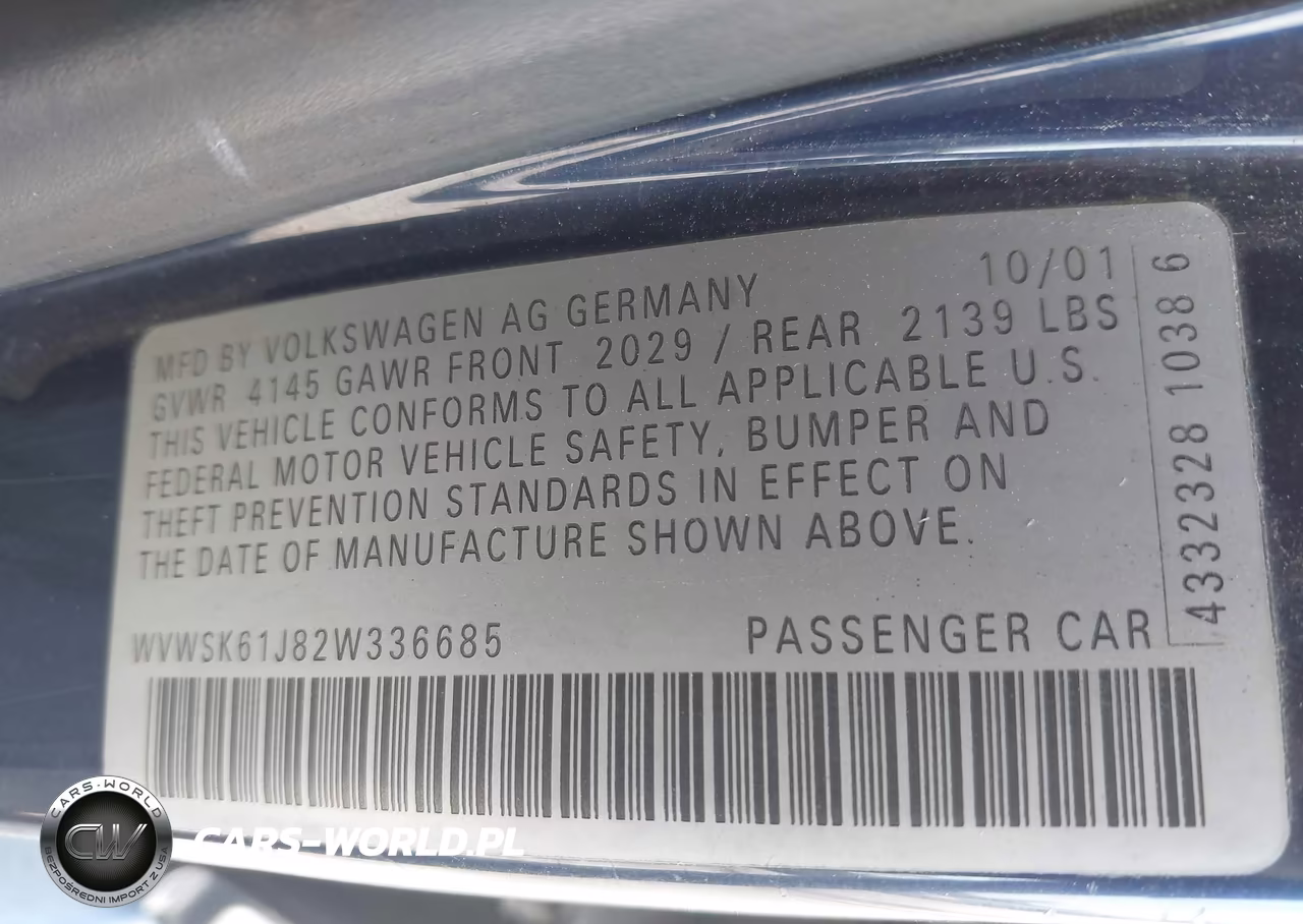 2002 Volkswagen Jetta Gls 2.0L VIN:WVWSK61J82W336685 - 9