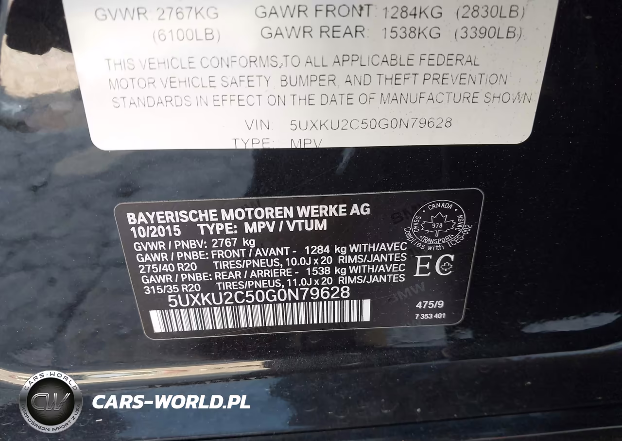 2016 BMW X6 xDrive35I VIN:5UXKU2C50G0N79628 - 9