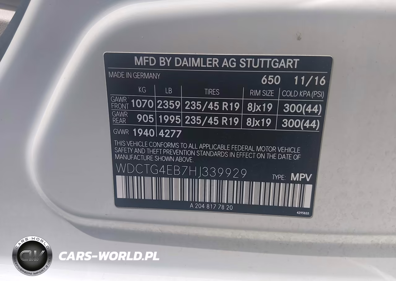 2017 Mercedes-Benz Gla 250 VIN:WDCTG4EB7HJ339929 - 9