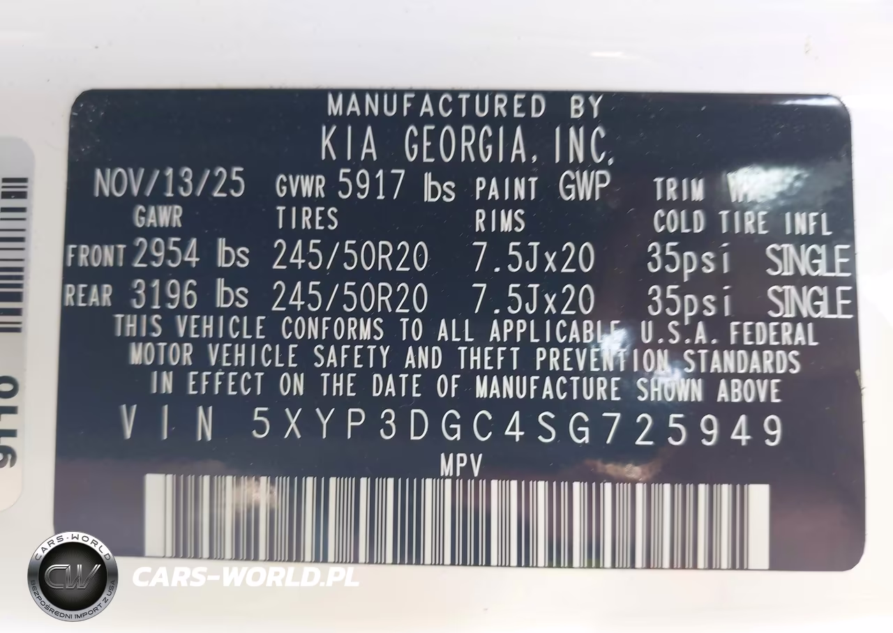 2025 Kia Telluride Ex X-Line VIN:5XYP3DGC4SG725949 - 9