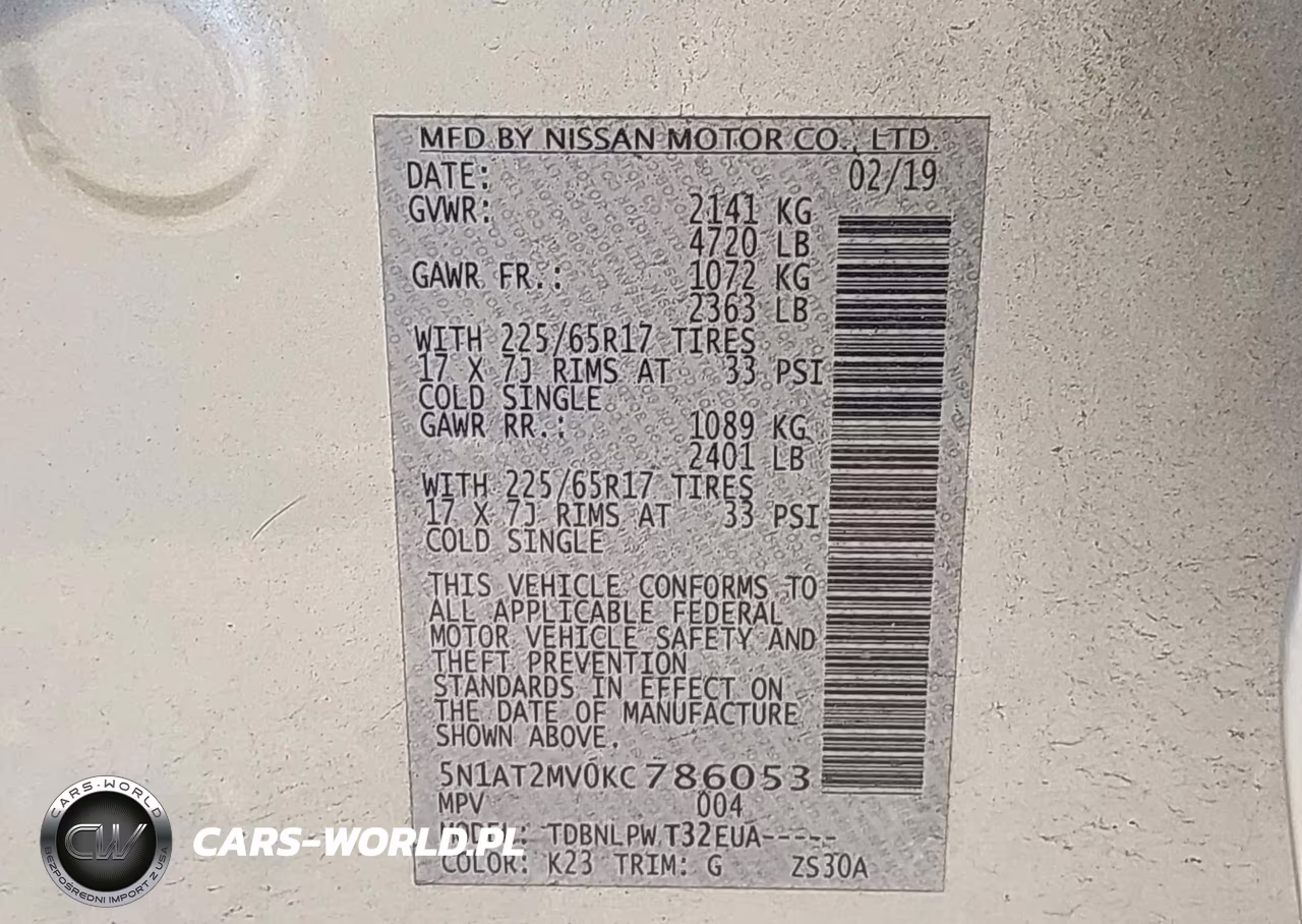 2019 Nissan Rogue S VIN:5N1AT2MV0KC786053 - 9