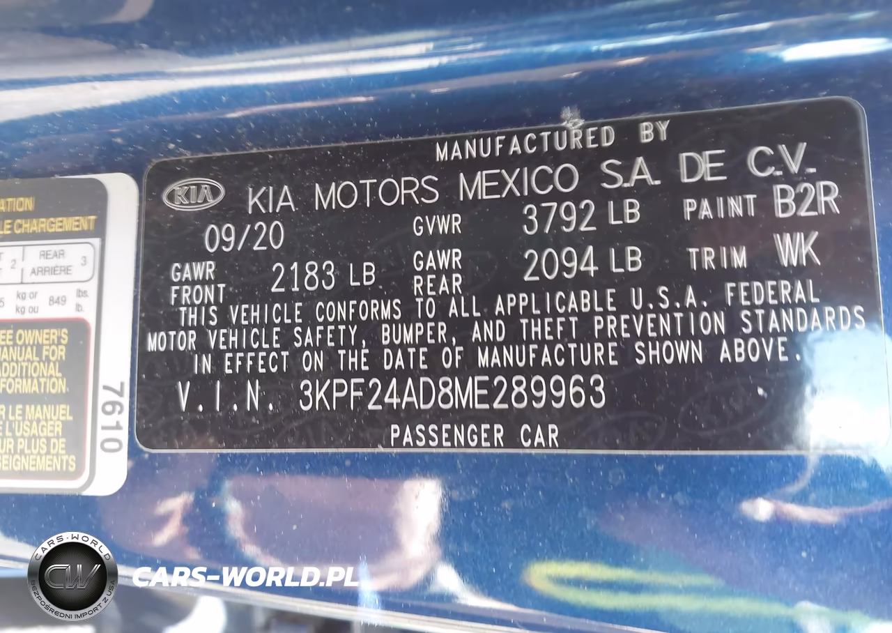 2021 Kia Forte Lxs VIN:3KPF24AD8ME289963 - 9