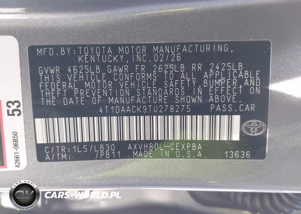 2026 Toyota Camry Xse VIN:4T1DAACK9TU278275 - 9