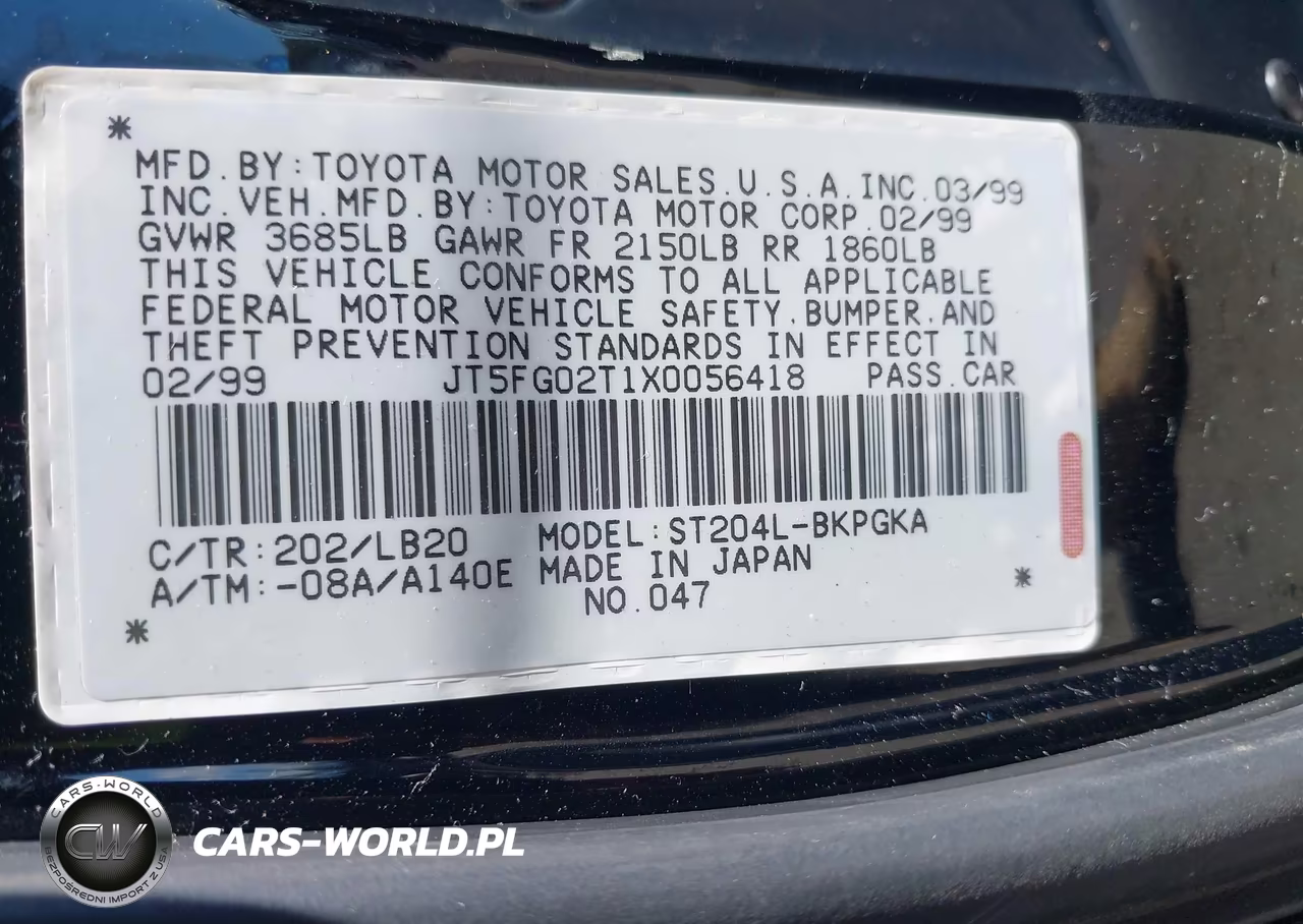 1999 Toyota Celica Gt VIN:JT5FG02T1X0056418 - 9