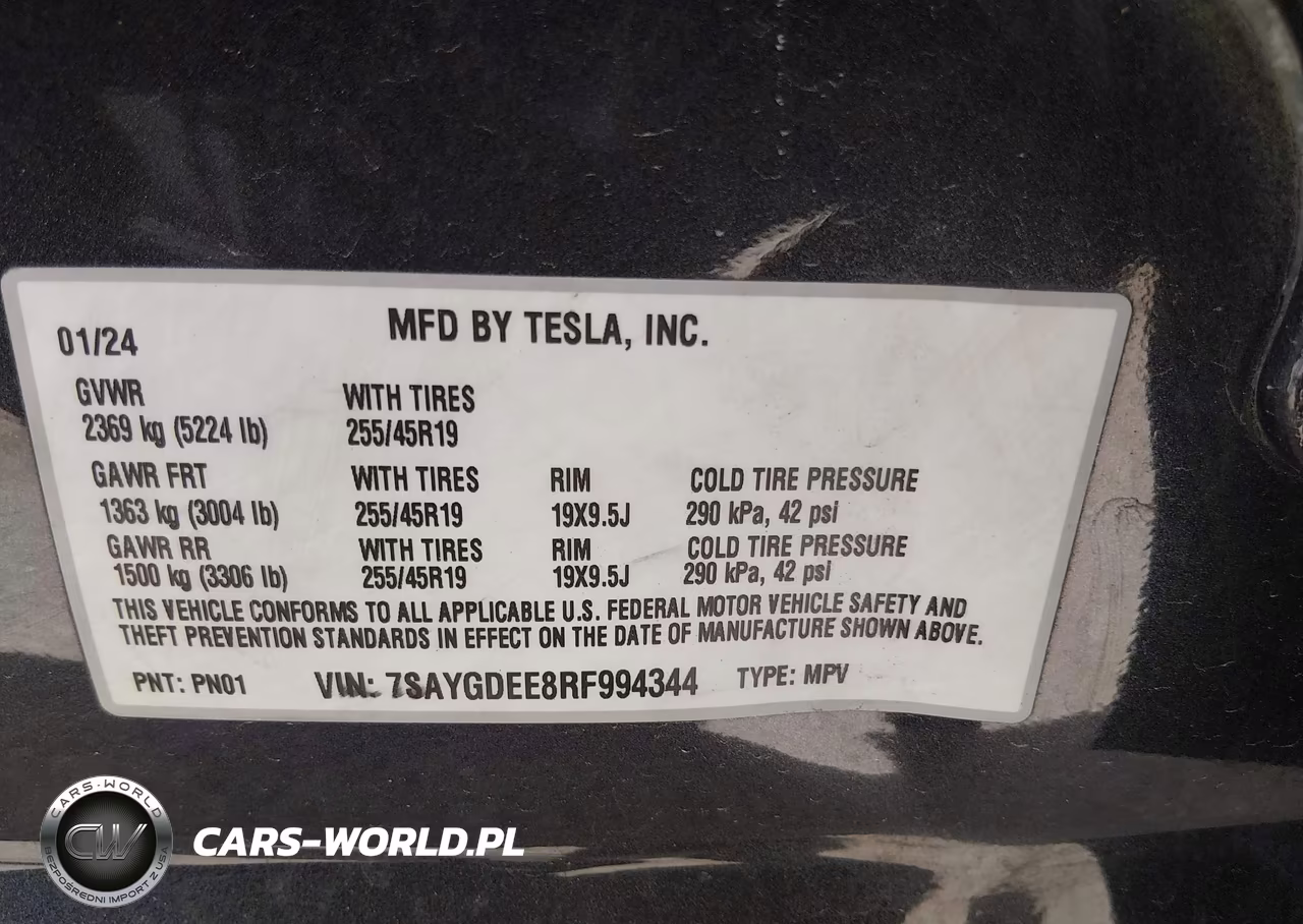 2024 Tesla Model Y Long Range Dual Motor All-Wheel Drive VIN:7SAYGDEE8RF994344 - 9