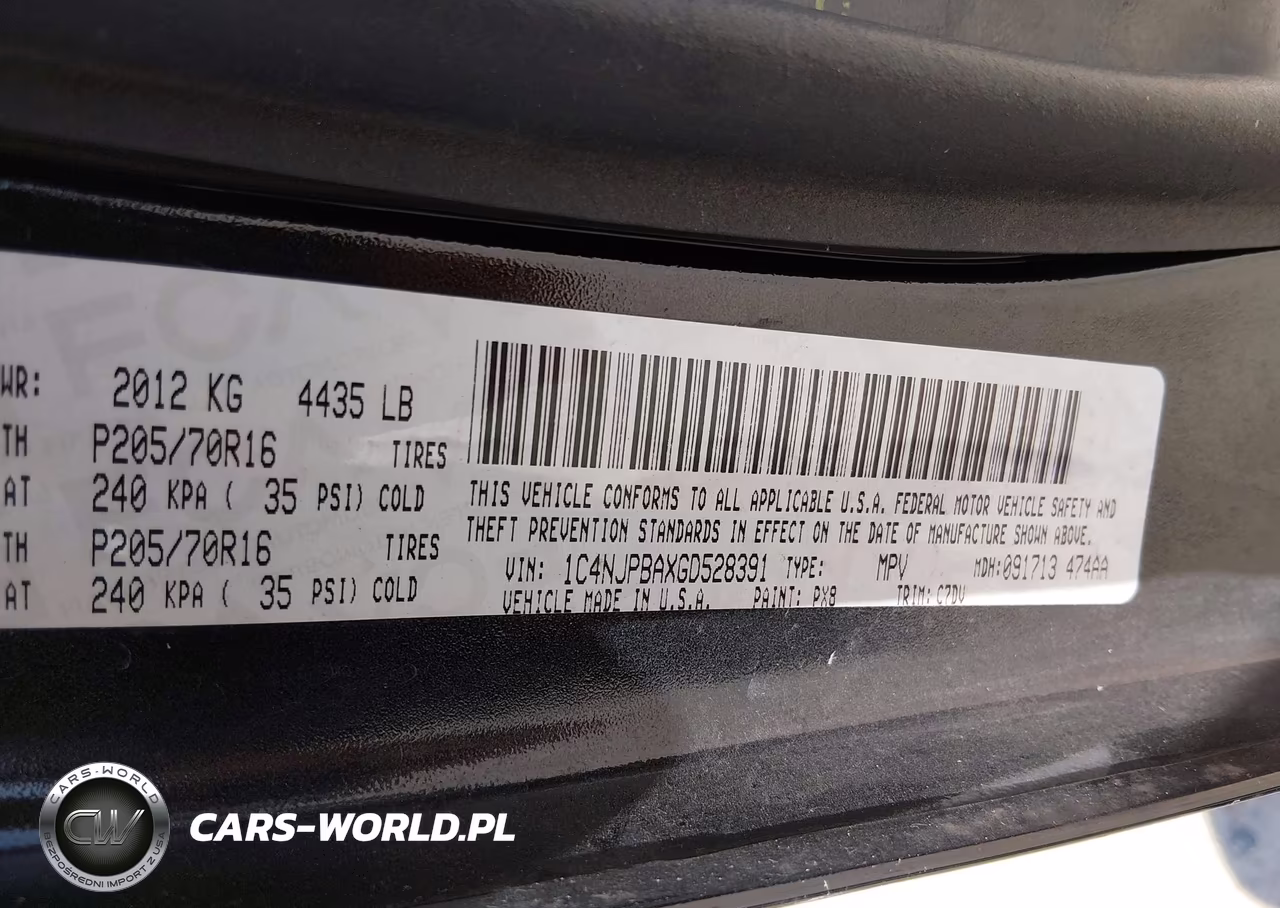 2016 Jeep Patriot Sport VIN:1C4NJPBAXGD528391 - 9
